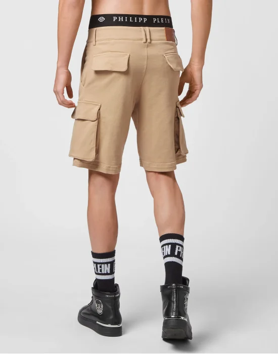 Cotton Short Trousers Cargo fit Monogram