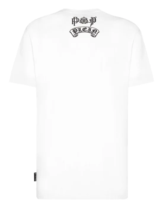 T-shirt Round Neck SS Tattoo Skull strass