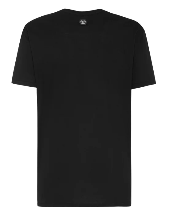 T-shirt Round Neck SS Skull and Plein with Crystals