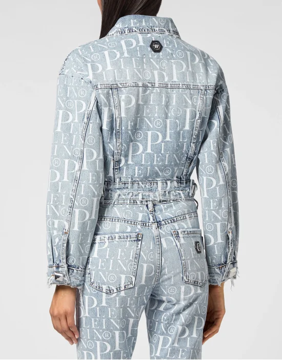 Denim Jacket Cropped Philipp Plein TM