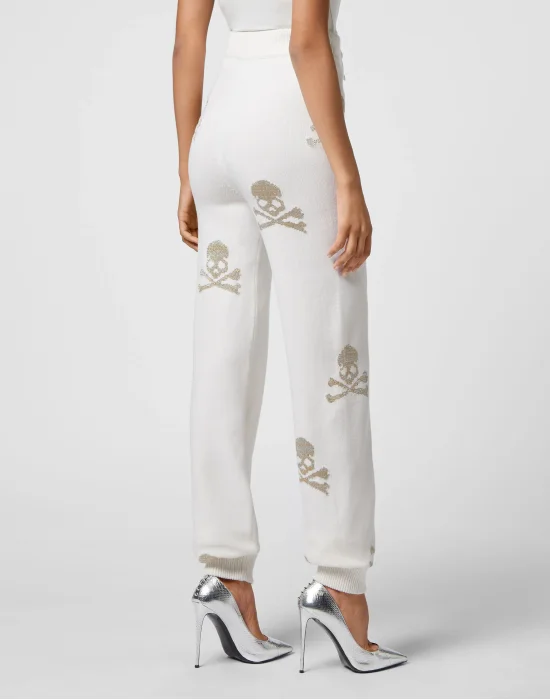 Wool Blend Jogging Trousers Crystal Skull