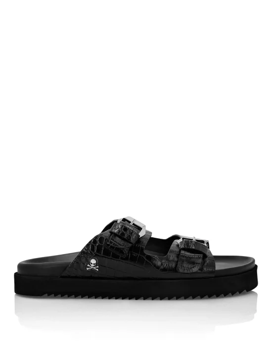 Sandals Flat Cocco Print Skull