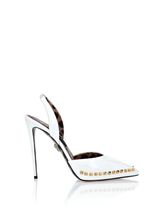 Patent Leather Decollete Hi-Heels Studs