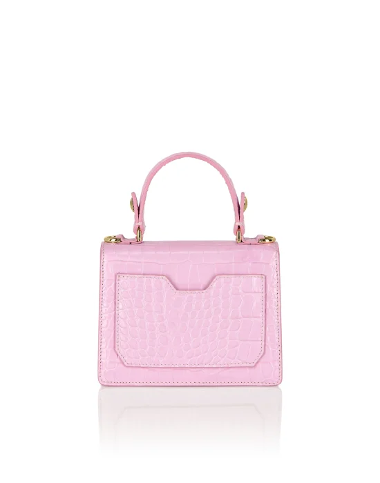 Croco Embossed Superheroin Small Handle bag