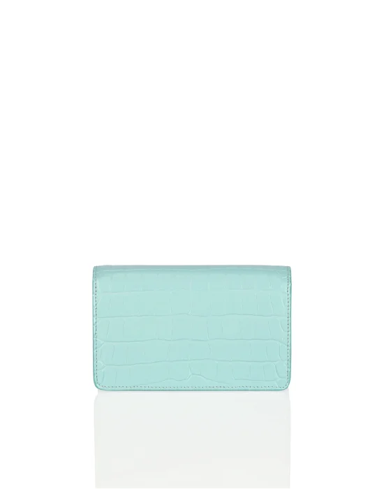 Clutch Croco Print Hexagon