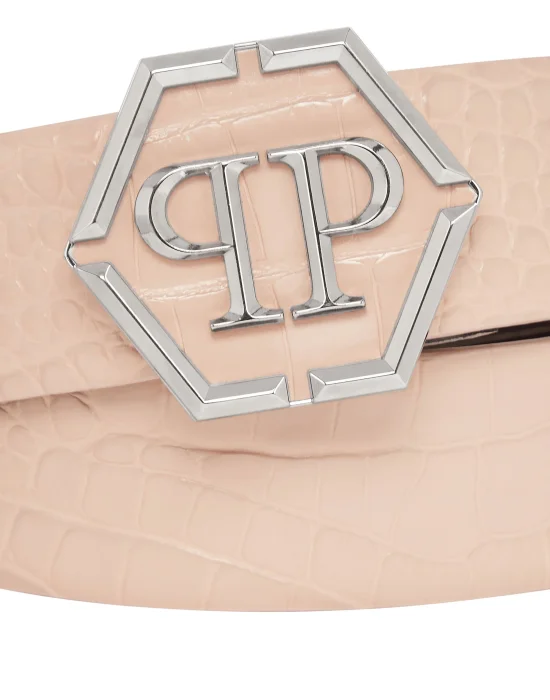 Leather Belt Hexagon