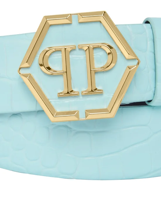 Leather Belt Hexagon