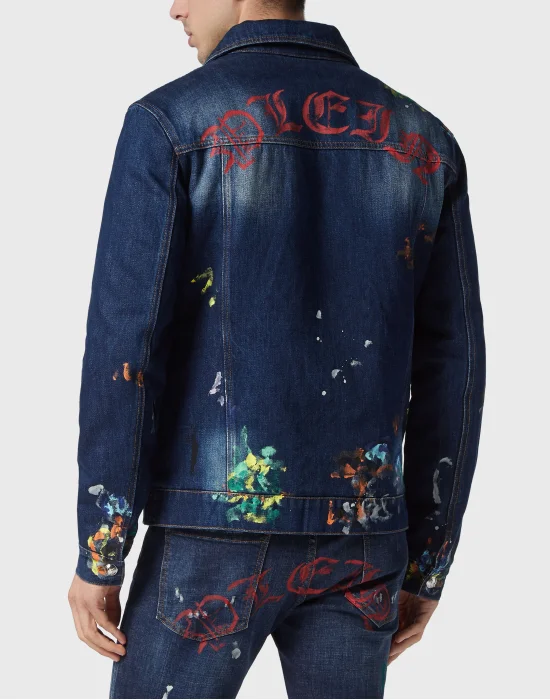 Denim Zip Jacket Dripping