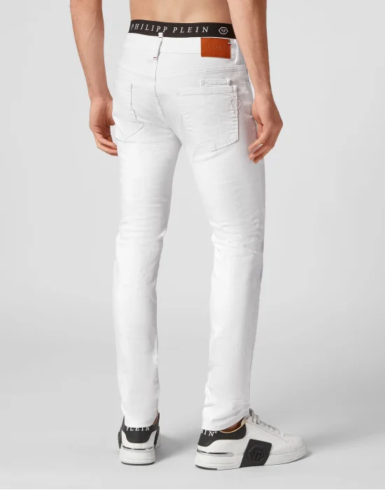 Denim Trousers Super Straight Cut Premium Hexagon