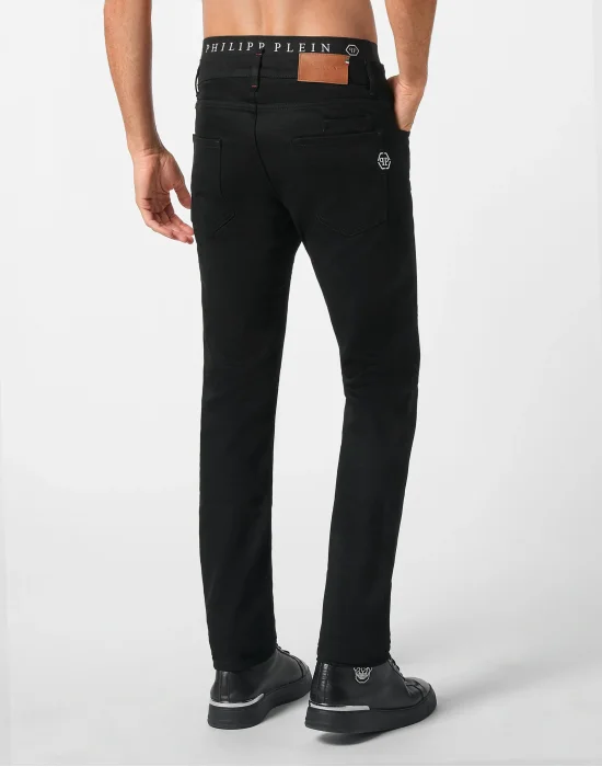 Denim Trousers Super Straight Cut Premium Hexagon