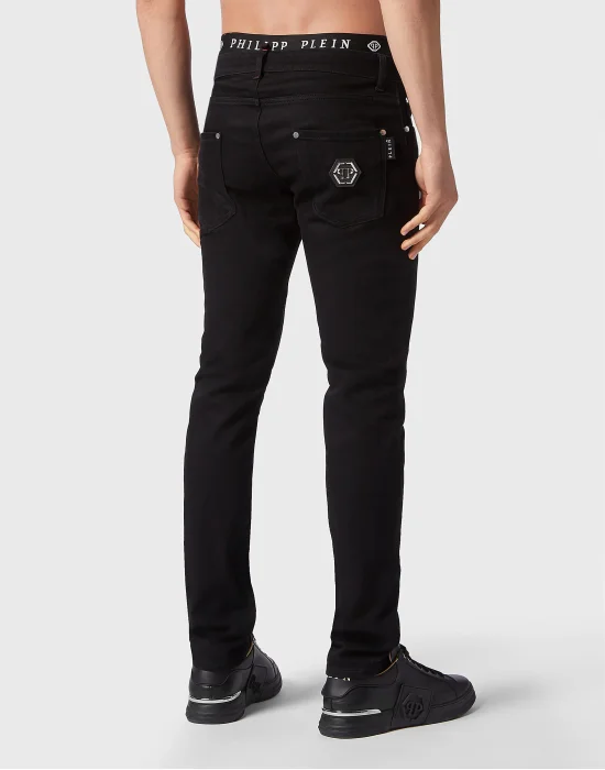 Denim Trousers Super Straight Cut Premium Hexagon