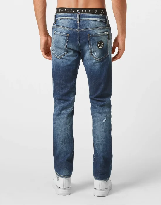 Denim Trousers Straight Supreme Comfort fit Hexagon