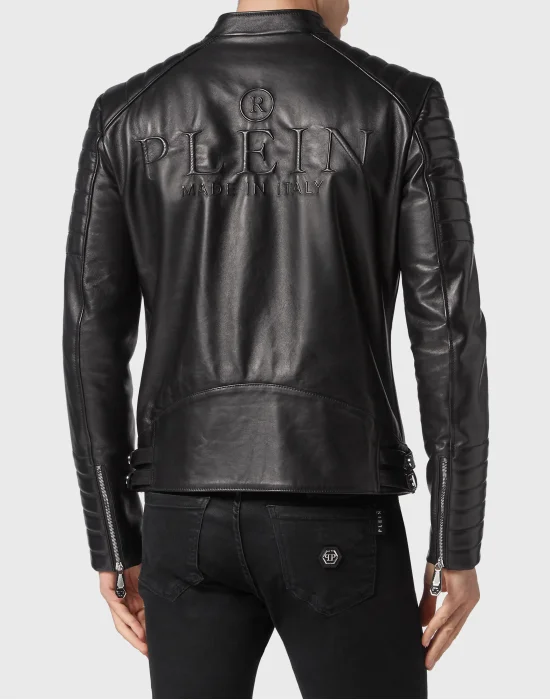 Leather Moto Jacket Iconic Plein