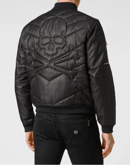 Nylon Bomber Skull&Bones