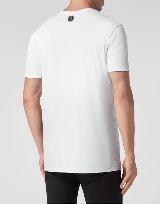 Hand Painted T-shirt Round Neck SS Gothic Plein