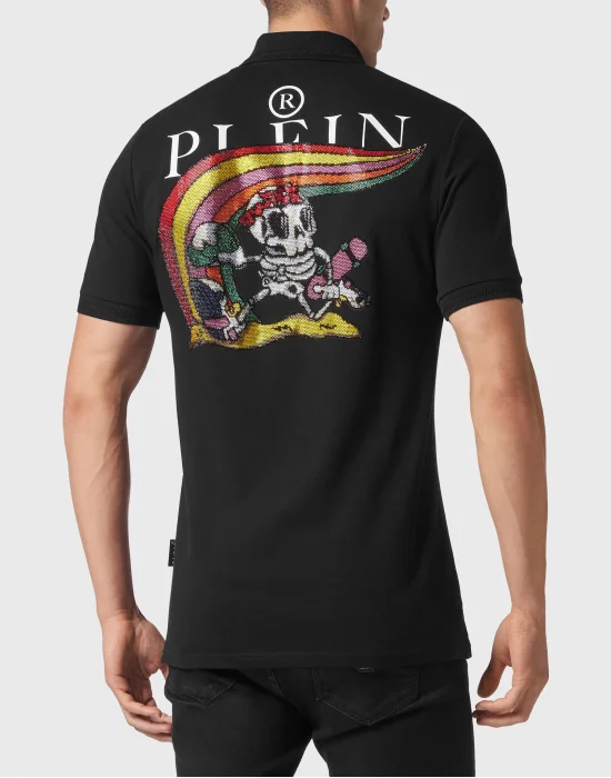Slim Fit Polo shirt SS Skully Gang