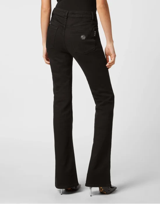 Denim Flare Trousers