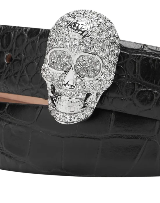 Crocco Printed Belt Skull