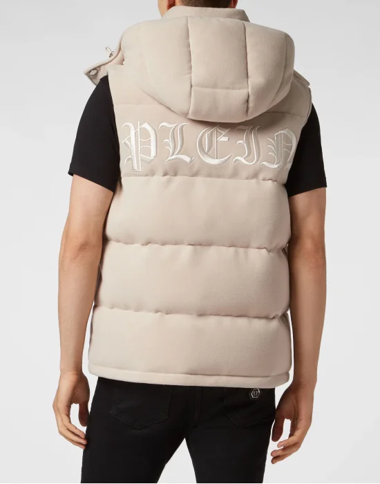 Woolen Cloth Down Vest Gothic Plein