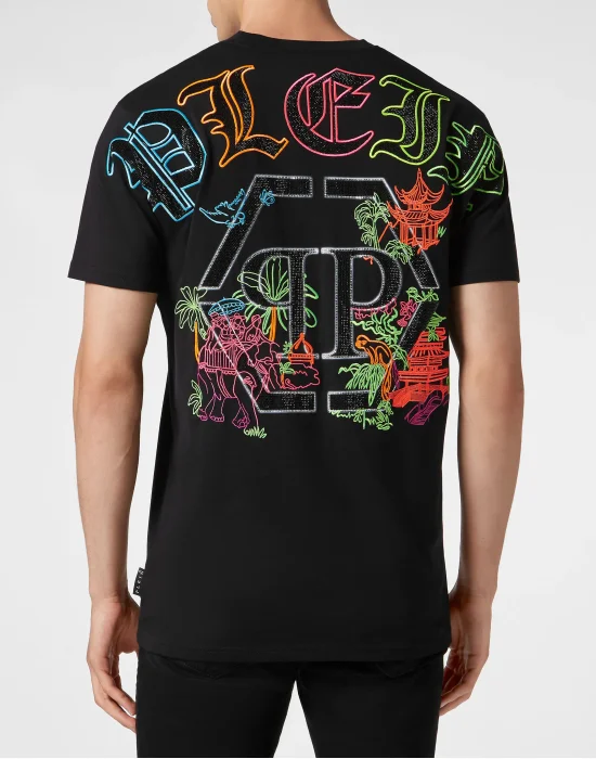 Embroidered T-shirt Round Neck SS