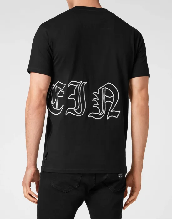 Embroidered T-shirt Round Neck SS