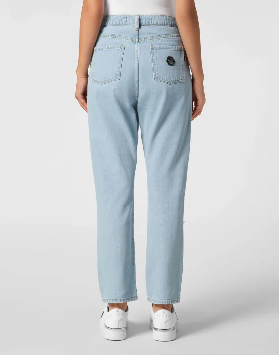 Denim Trousers Loose Fit Heart