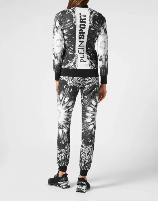 Triacetate Jogging Tracksuit: Top/Trousers Optical Flower