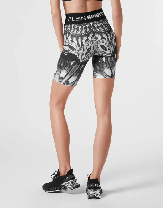 Jogging Cyclist Leggings Optical Flower
