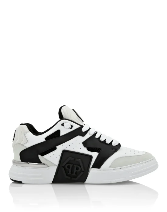 Mix Leather Lo-Top Sneakers