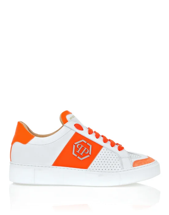 Mix Leather Lo-Top Sneakers