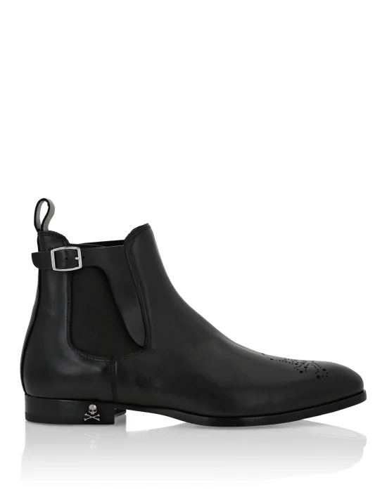 Low Flat Boots Skull&Bones