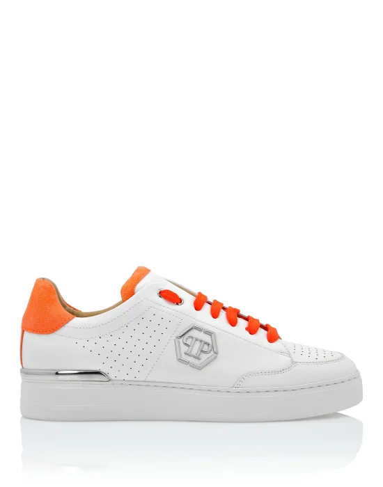 Mix Leather Lo-Top Sneakers