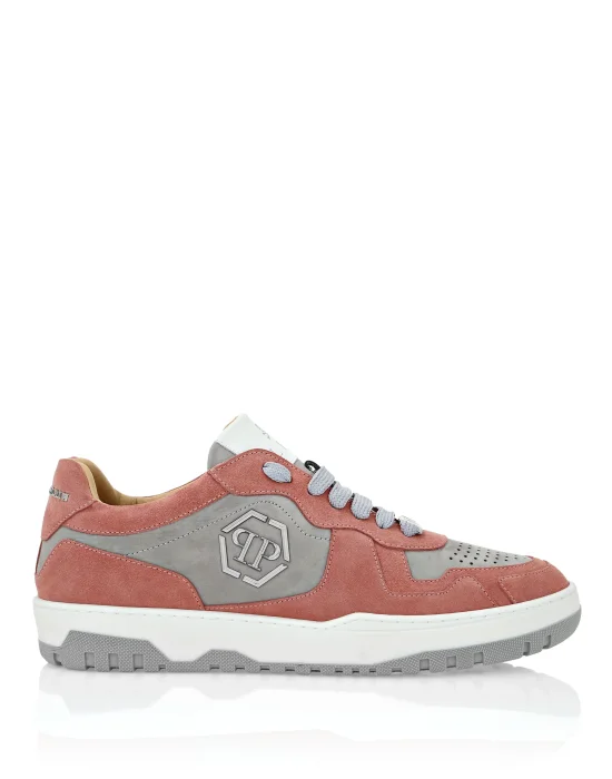 Mix Leather Lo-Top Sneakers