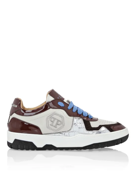 Mix Leather Lo-Top Sneakers