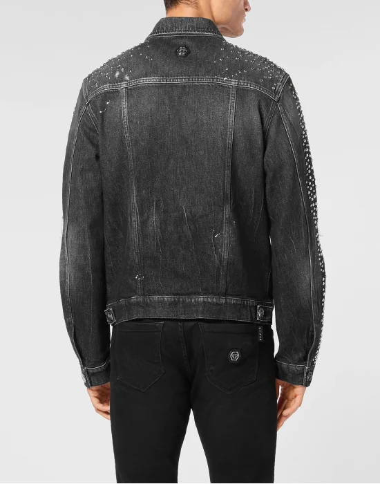 Denim Trucker Jacket LS Studs