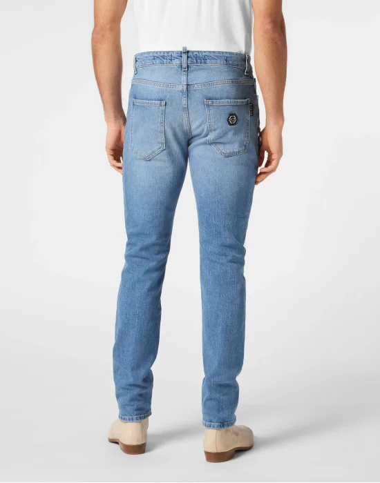 Denim Rock Star Fit Trousers Studs