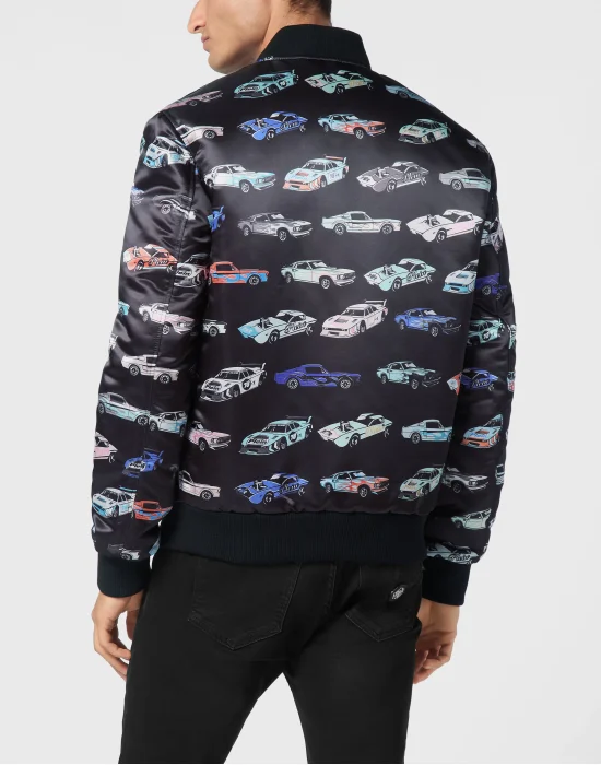 Satin Bomber Jacket LS Cars Racing