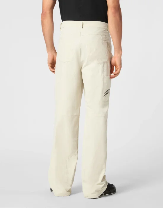 Technical Nylon Loose Fit Cargo Trousers Scratch