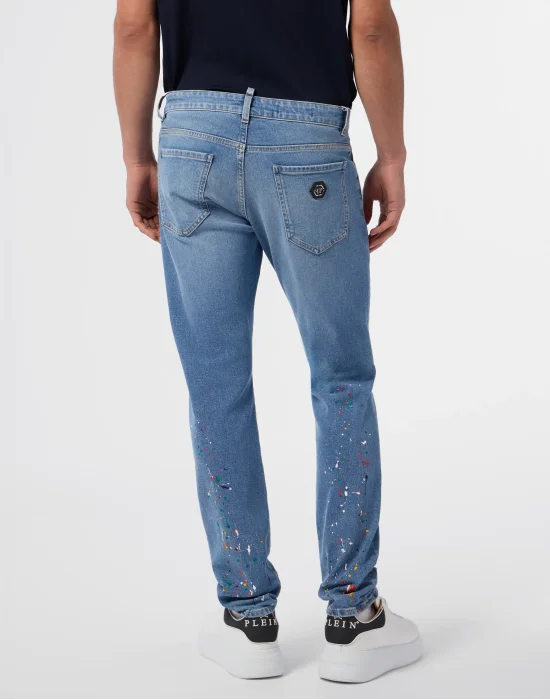 Super Straight Cut Jeans Paint