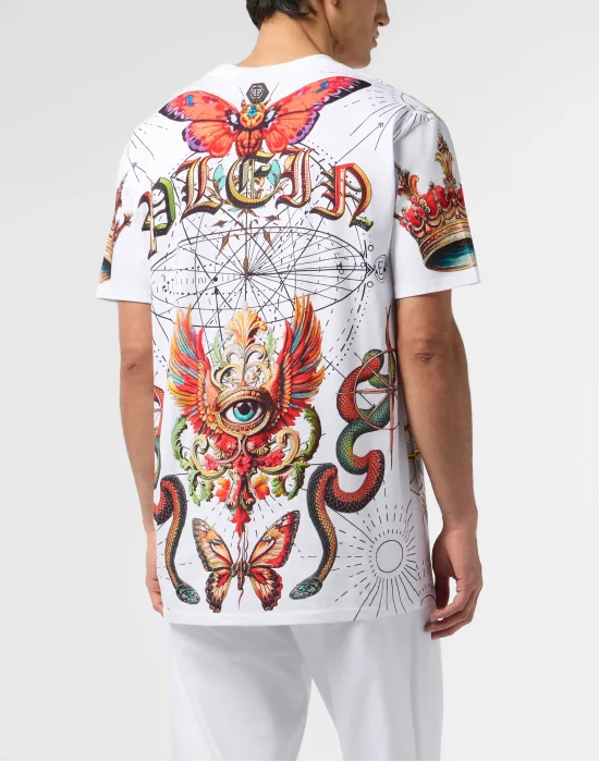 Round Neck T-Shirt All-Over Tattoo