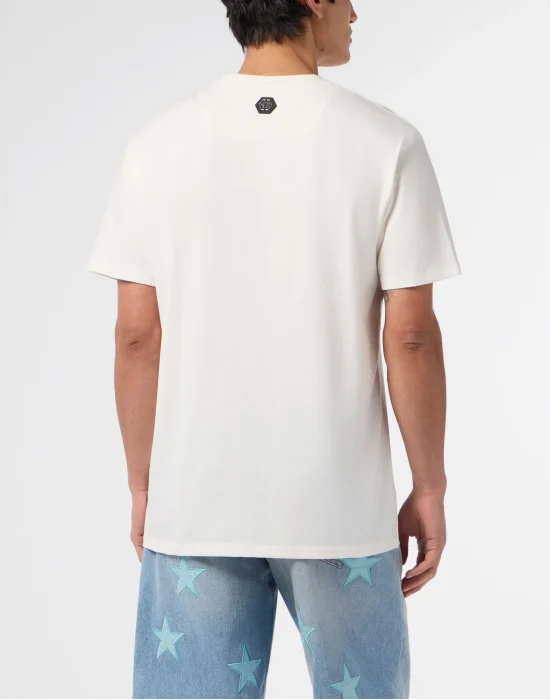 Round Neck T-Shirt Hexagon Line