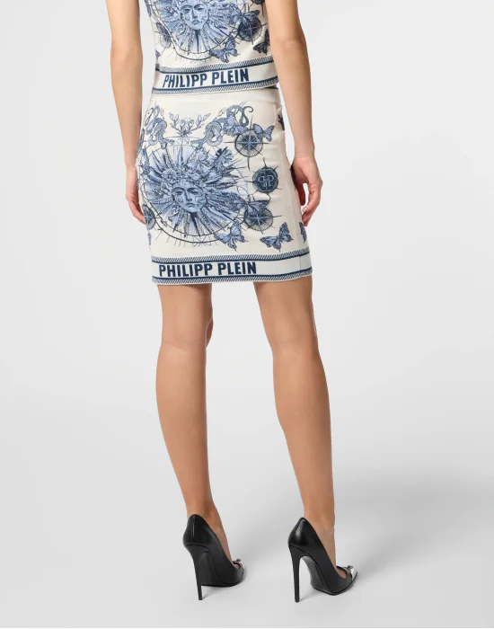Knitted Mini Skirt Butterfly Tattoo