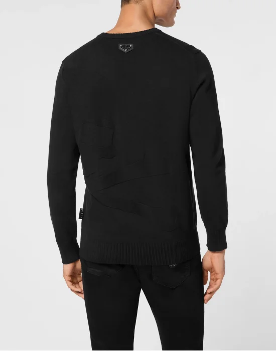 Knitted Pullover Round Neck LS Skull&Bones