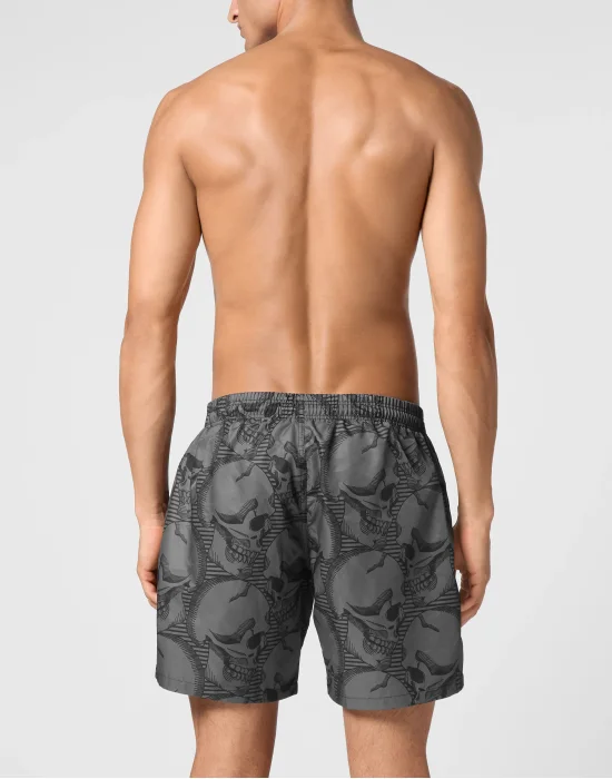 Short Swim Boxer Skull