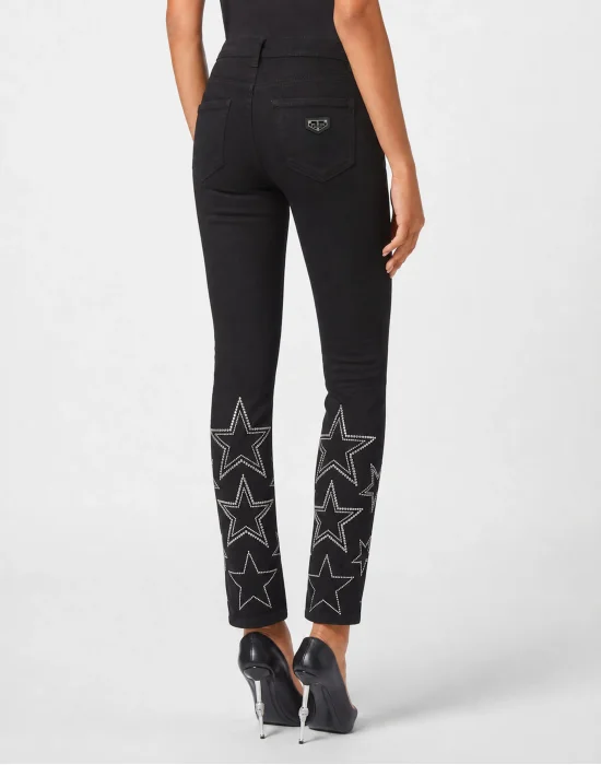 Slim Fit Jeans Star Studs And Strass