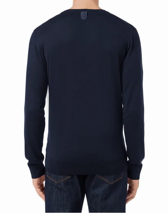 Pullover Round Neck LS Crest