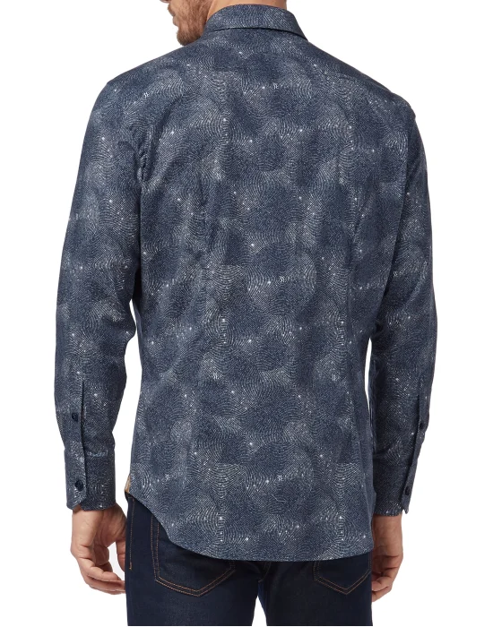 Shirt Gold Cut LS Crystal/Multi Geometric