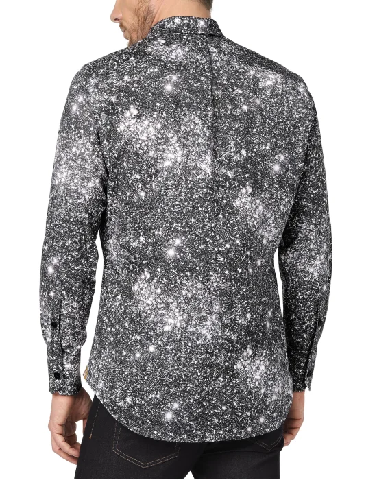 Shirt Silver Cut LS Crystal