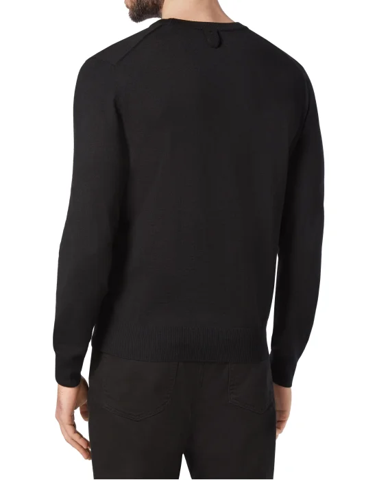 Pullover Round Neck LS Crest