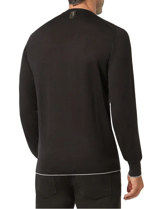 Pullover Round Neck LS Crest